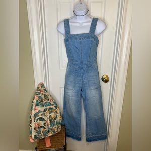 Dollhouse overalls cropped wide leg denim. Size 1